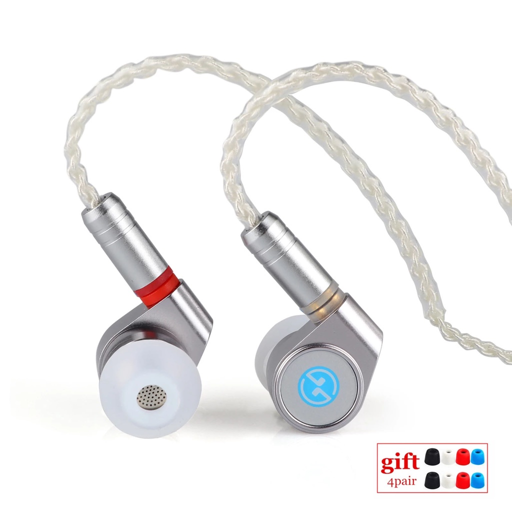 Tinhifi T2 DLC 雙 10mm DLC 動態驅動器入耳式耳機 0.78mm 2Pin 5N 8 芯鍍銀電纜