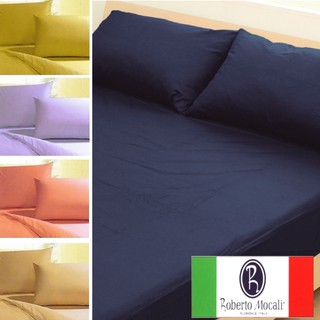 素色純棉單人床包枕頭套組【Roberto諾貝達-大鐘印染精梳棉系列】100%棉臺灣製 多色可選 耐用百搭 純棉單人床包組