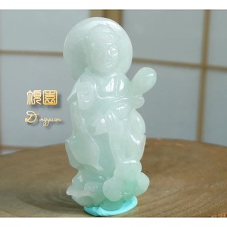 ＊頂園翡翠＊《立體圓雕冰陽飄陽綠翡翠「觀音」緬甸玉雕墜》 a4