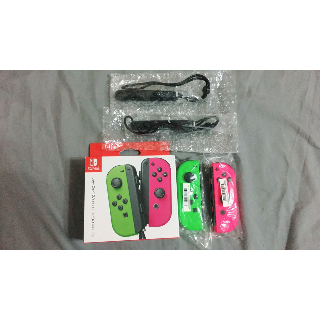 《野獸派》NS 漆彈色 桃紅綠 粉紅綠 台灣公司貨 joy-con Nintendo Switch