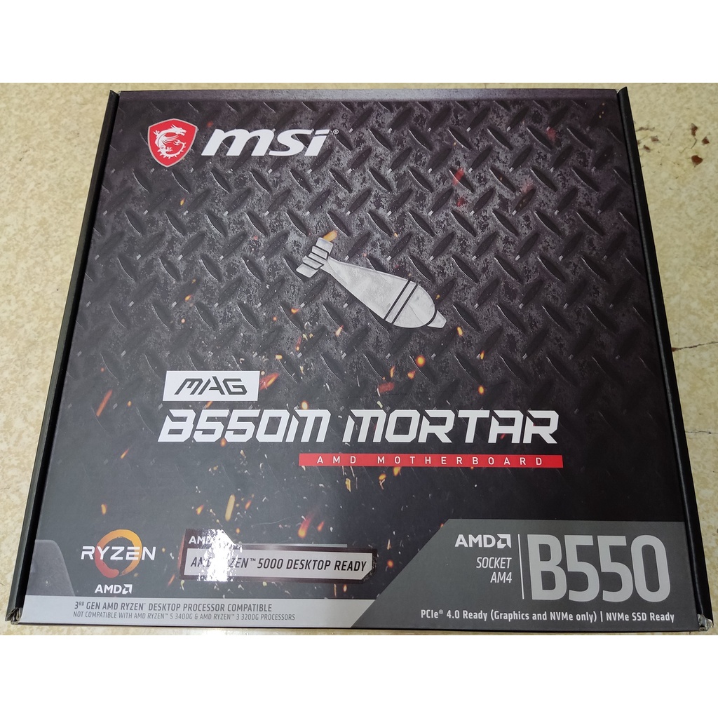 全新 MSI 微星 MAG B550M MORTAR 主機板