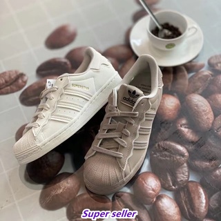 Image of 【🇰🇷免運】Adidas Originals Superstar 奶油白 貝殼鞋 灰褐色 摩卡 咖啡色 GW4441/0
