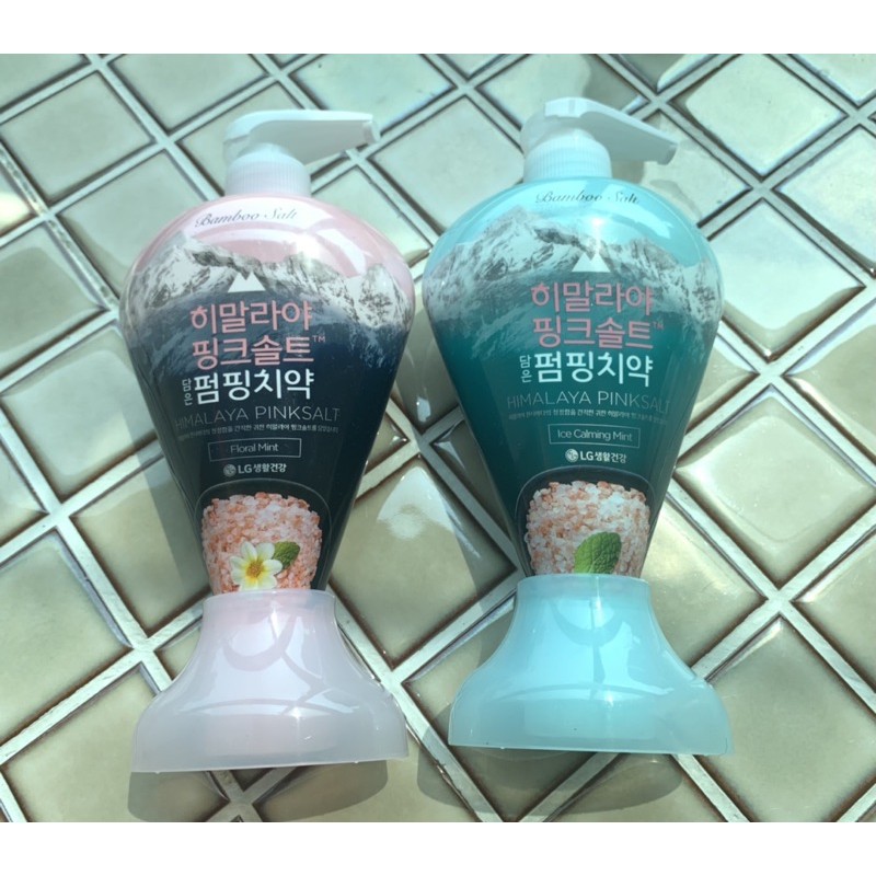 🌸現貨🌼韓國LG 喜馬拉雅粉晶鹽Bamboo Salt 按壓式牙膏