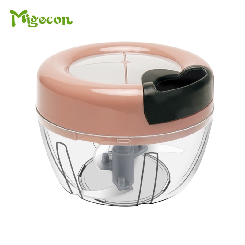 【Migecon】400/900毫升廚房蒜泥器 切菜機 絞肉機 搗蒜器 手動攪拌器 食品料理機 碎菜神器
