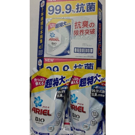 (現貨)Ariel 抗菌防臭洗衣精補充包1260公克