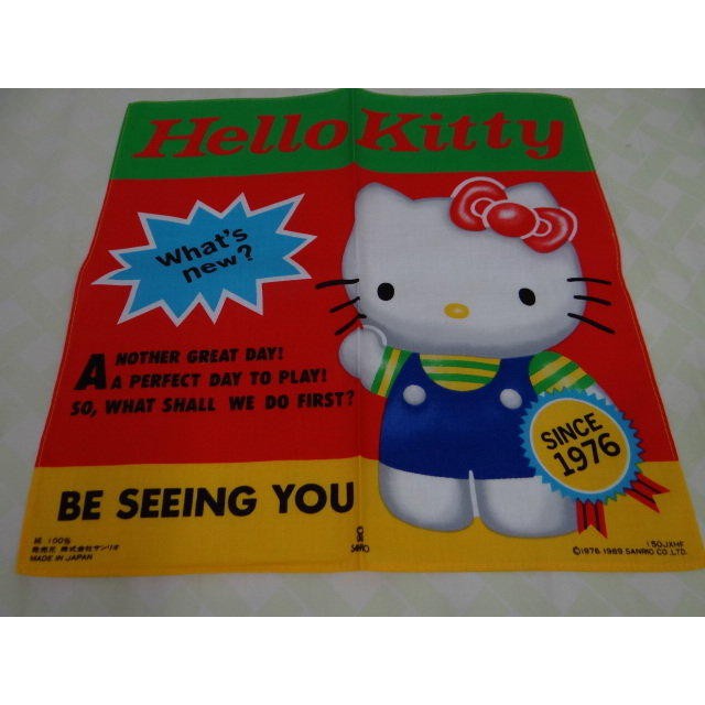 ＜采芳小舖＞Hello Kitty,凱蒂貓,三麗鷗,Sanrio,1989 手帕25