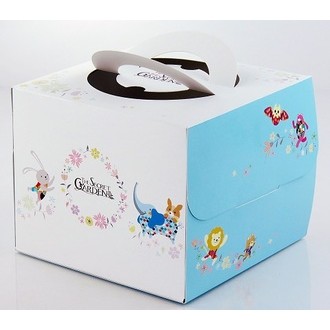 【嚴選SHOP】(加高款)手繪風可愛動物 6吋蛋糕盒 附底托 外帶提盒 餅乾糖果紙盒 乳酪盒 布丁蛋糕盒【C029】