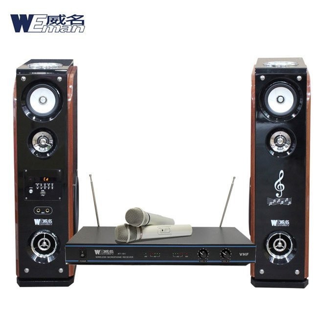 【WEMAN威名】 主動式RMVB/USB多媒體卡拉OK歡唱組(WLS-358P+AT-101)