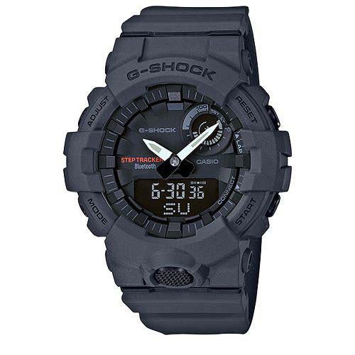 【CASIO】G-SHOCK 活力充沛計步藍芽雙顯錶-鐵灰 (GBA-800-8A)正版宏崑公司貨