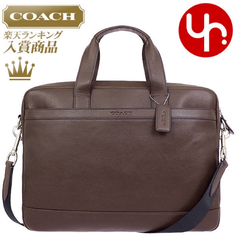 COACH F71561 正品-男用公事包（深咖啡色）