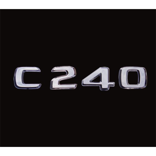 賓士 07-15 Benz C-W204 C240 後廂字體 車身字體 後箱字貼 電鍍銀 字體高度25mm 改裝 配件