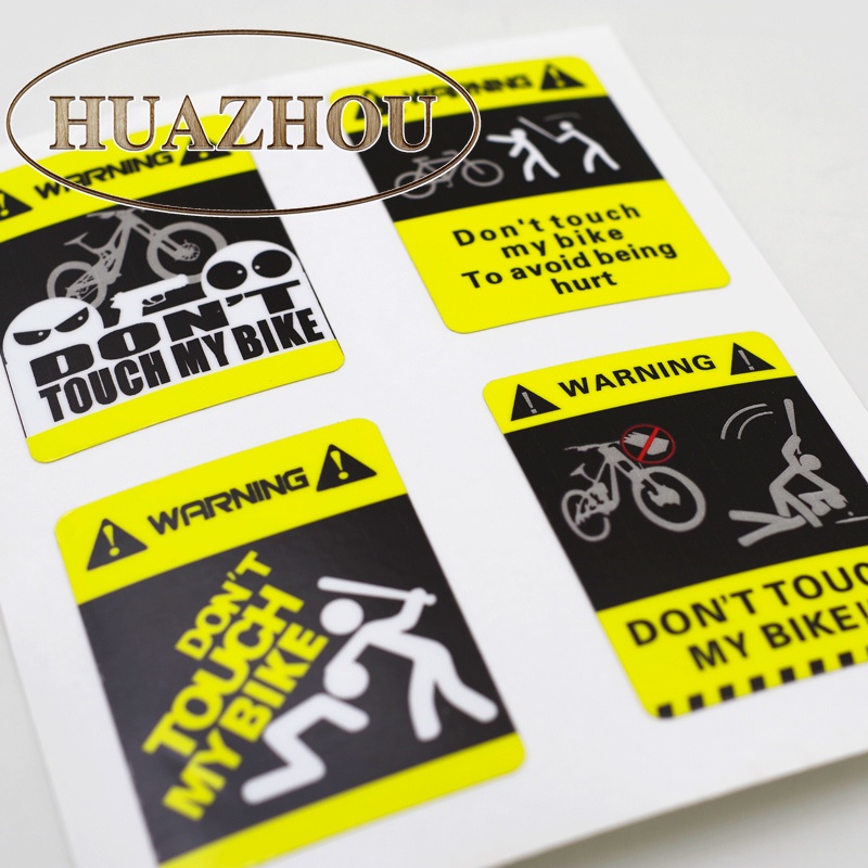 警告貼紙套件“請勿觸摸我的自行車”自行車保護貼紙乙烯基 MTB 公路自行車油漆保護貼花