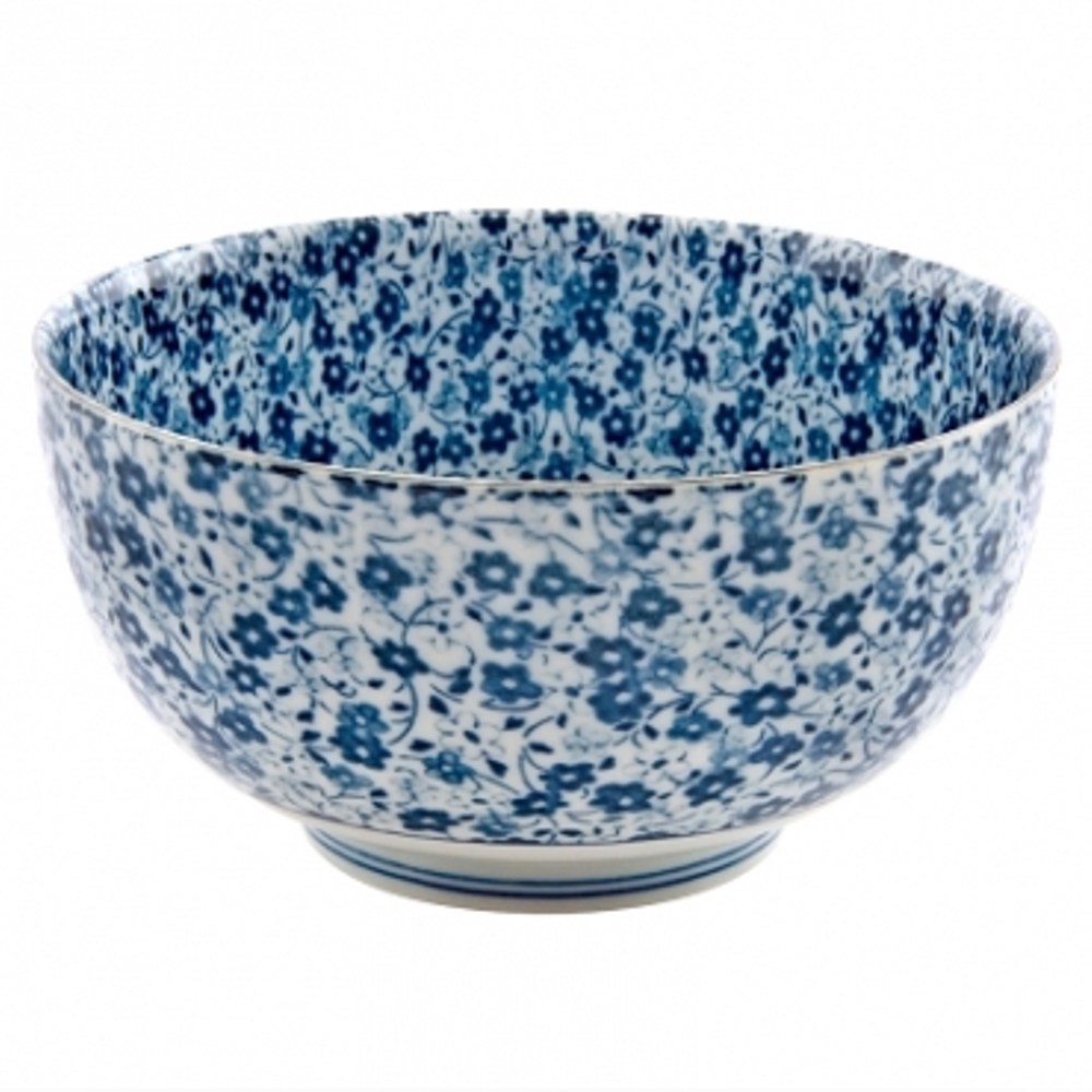 藍染小花 6吋麵碗 16cm S3-15