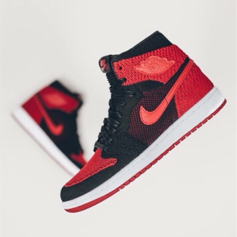 air jordan 1 flyknit bred
