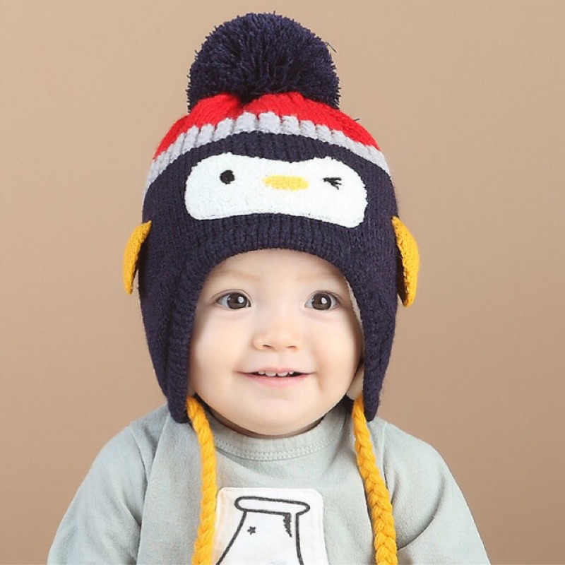 Mon be'be'現貨💟小企鵝造型毛帽