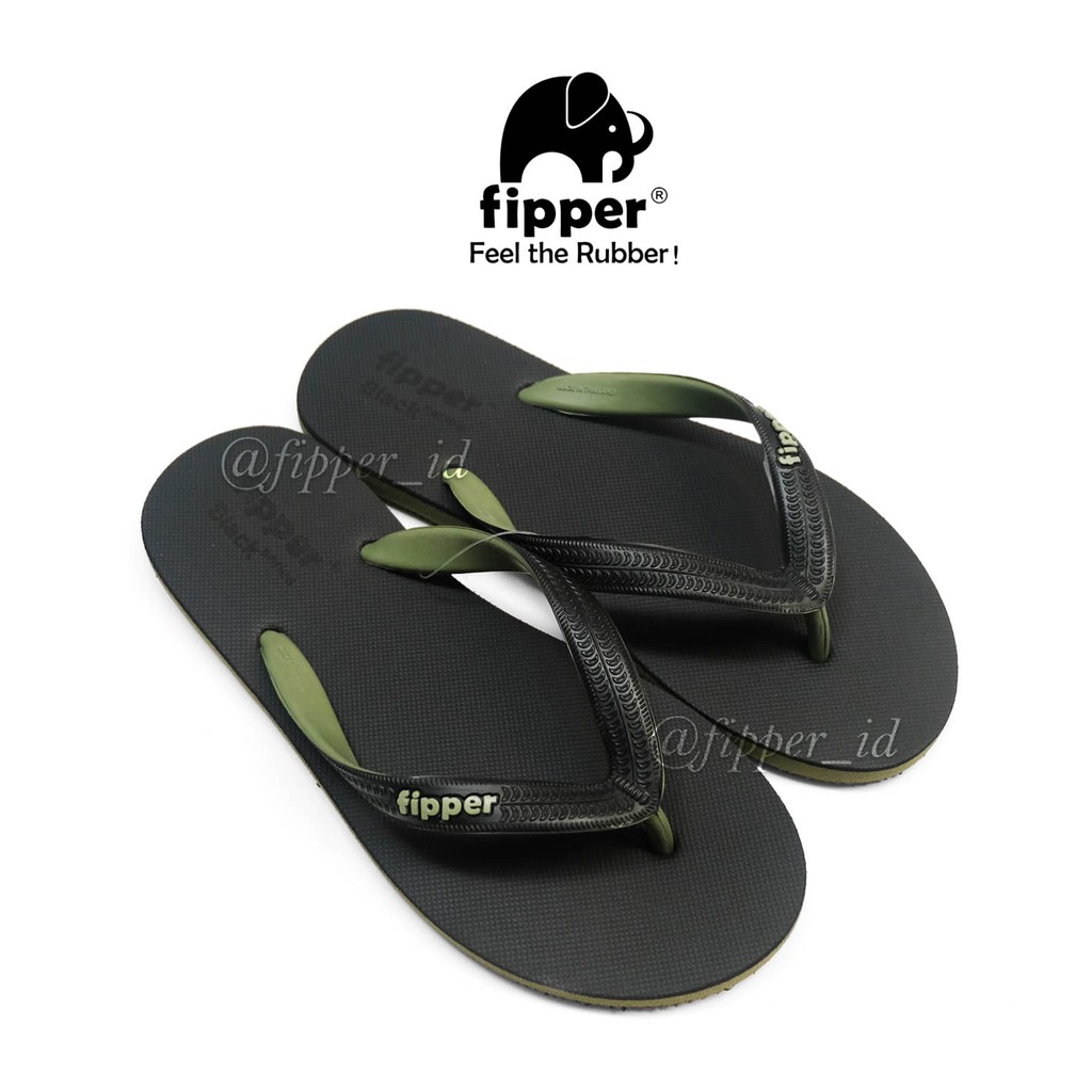 Fipper Black Series M 男士黑色/綠色涼鞋