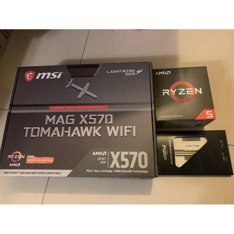 CPU 5600X+ MSI X570 TOMA WIFI 美光8g*2