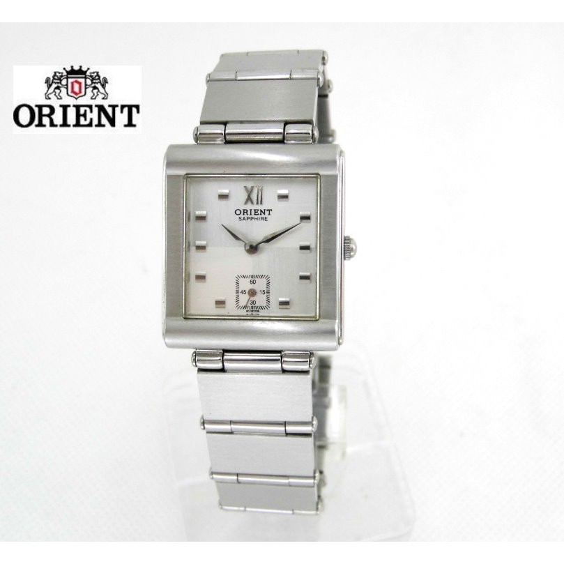 【 幸福媽咪 】網路購物、門市服務 ORIENT 東方錶 藍寶石 指針石英錶 銀白面 26mm 女錶型號:S931B9