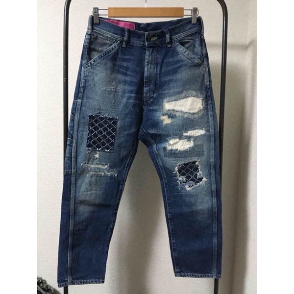 UNITED ARROWS &amp; SONS SASHIKO DENIM PANTS  刺子 單寧褲