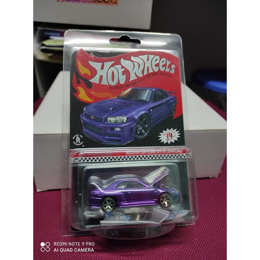 HOT WHEELS 限量風火輪 RLC NISSAN SKYLINE GT-R (BNR 34) 紫色