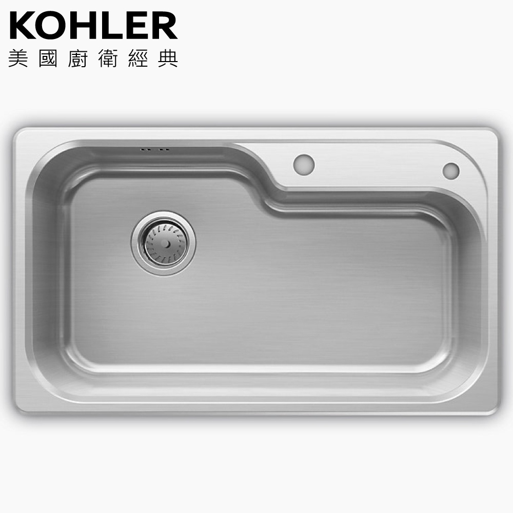 &lt;樣品出清&gt; KOHLER Middleton 上嵌式水槽 (78x46cm) K-3726T-2KD-NA