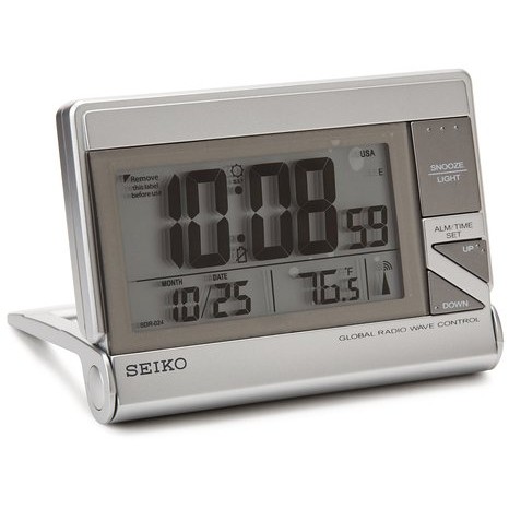 SEIKO】日本精工SEIKO QHR024 QHR024S 數位電波時鐘桌鐘鬧鐘| 蝦皮購物