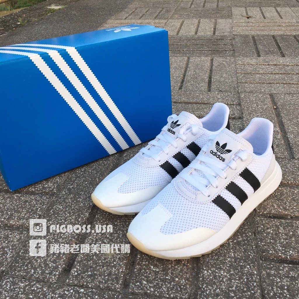 【豬豬老闆】ADIDAS ORIGINALS FLASHBACK FLB 白黑 網布 麂皮 李聖經 女鞋 BA7760