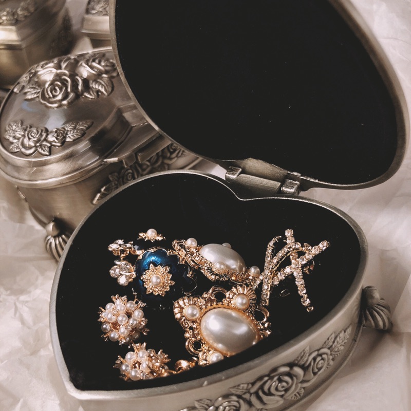 錫合金製 公主珠寶盒