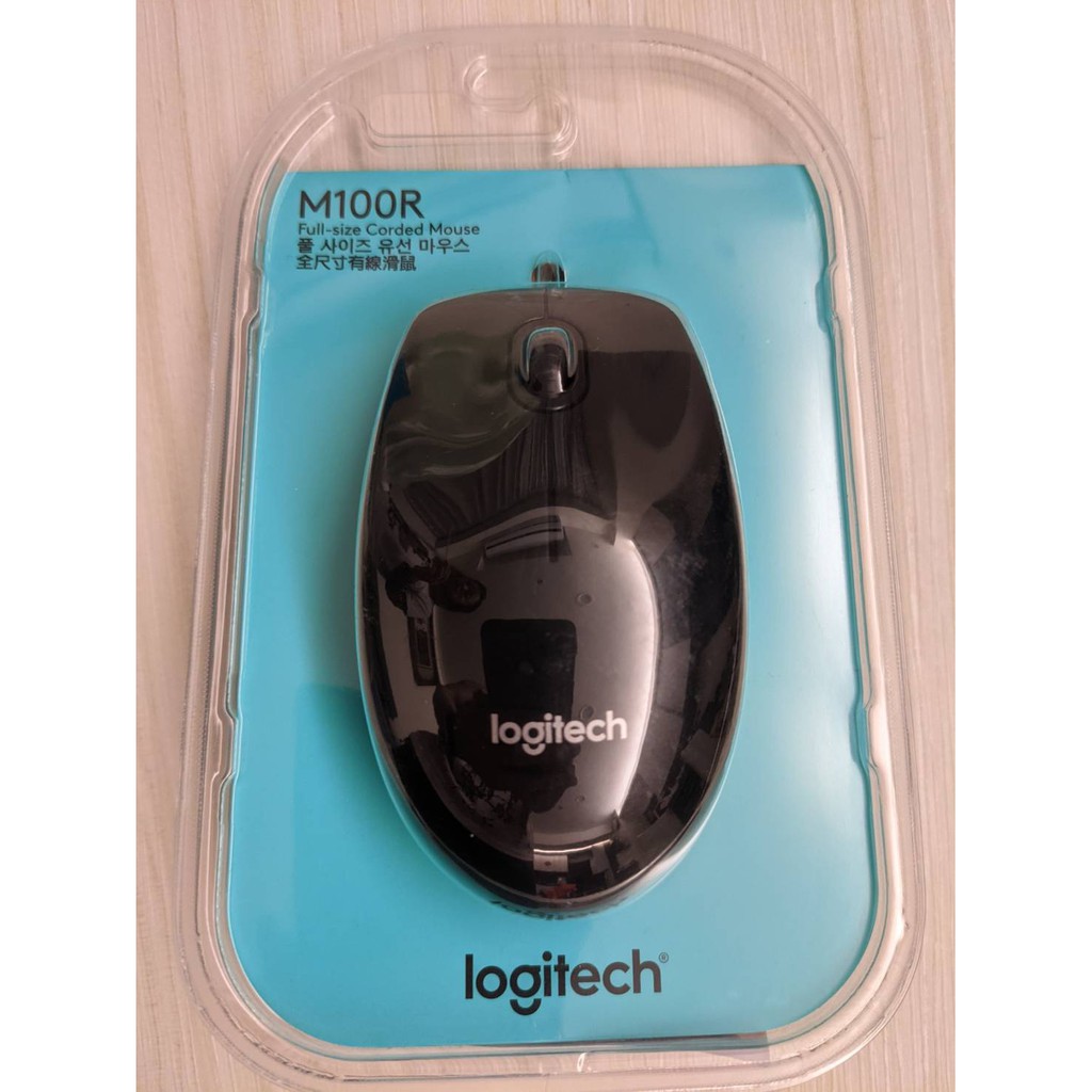 全新LOGITECH M100R USB有線有線光電鼠標_黑色