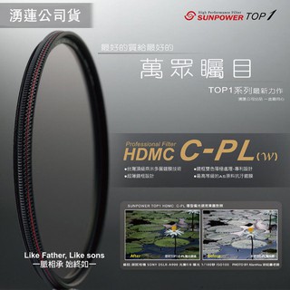 【eYe攝影】現貨 SUNPOWER TOP1 HDMC CPL 超薄框鈦元素環形偏光鏡 多層鍍膜 防潑水 藍天 去反光