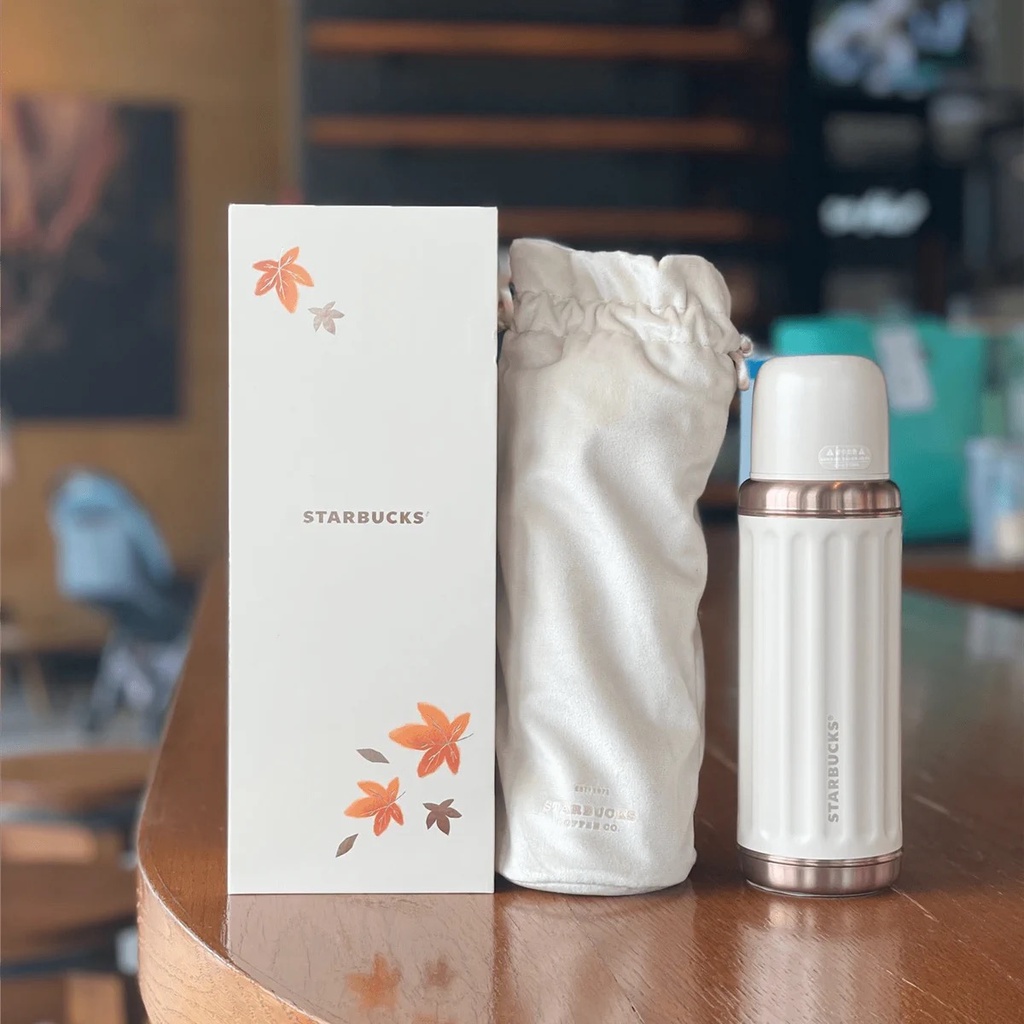 Starbucks官方正品！星巴克中秋杯子2022奶茶色復古保溫杯禮盒果汁珍奶茶奶昔茶水咖啡杯480ml