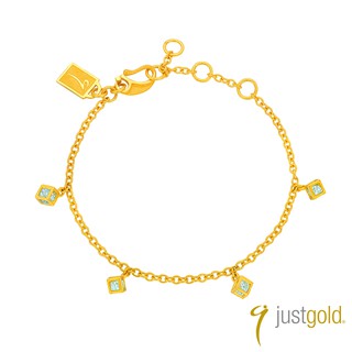 【Just Gold 鎮金店】小立方 純金手鍊