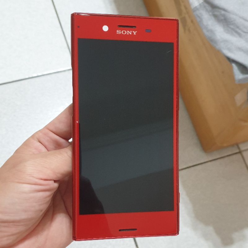 二手拆機 Sony Xperia XZ Premium  紅色 液晶總成含框   XZP  零件