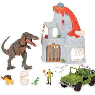 【美國B.Toys】霸王龍岩漿監獄 恐龍__TERRA系列 超大場景組 實鏡秀 恐龍 臨場感