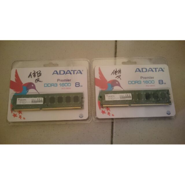 ADATA威剛雙通道DDR3 1600 8G*2(16G)記憶體