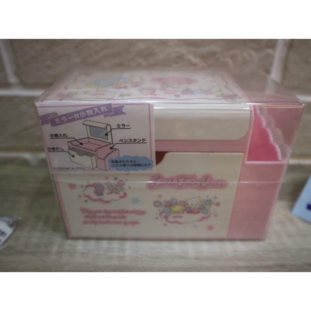 婕的店日本精品~日本帶回~Sanrio雙子星化妝鏡盒 筆筒多功能收納盒
