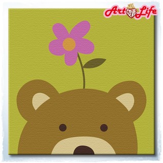 【ArtLife 藝術生活】22010熊 20x20cm含框 DIY 數字油畫 彩繪 全館現貨