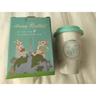 安妮兔陶瓷咖啡杯 400ml (含矽膠上蓋+耐熱矽膠套)