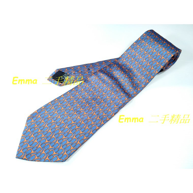 TRUSSARDI 義大利製造 100%純絲 領帶 美品 (二手真品)