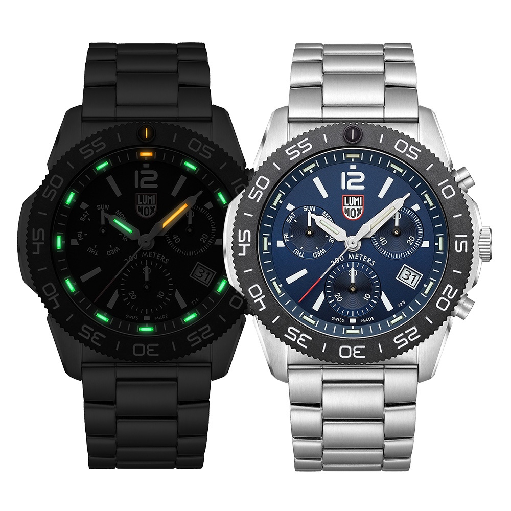 LUMINOX 雷明時Pacific Diver Chrono太平洋潛行者雙曆計時腕錶 – 藍 / 3144