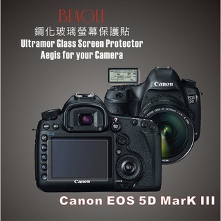 (BEAGLE)鋼化玻璃螢幕保護貼 CANON EOS 5D Mark3 專用-抗油汙 硬度9H-防爆-台灣製(2片式)