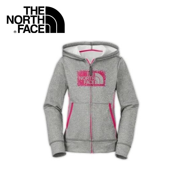 【The North Face 女童 抗UV刷毛兜帽外套《灰》】A9EE/質輕/保暖外套/帽T/悠遊山水