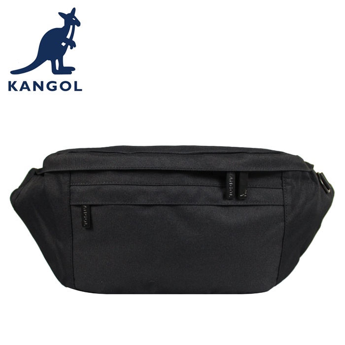 KANGOL 英國袋鼠 腰包 61251783 大腰包 胸前包 黑色 卡其