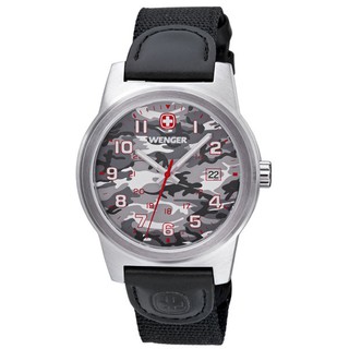WENGER 瑞士威戈 FIELD CLASSIC 經典系列腕錶 ~ 迷彩黑灰色/41mm
