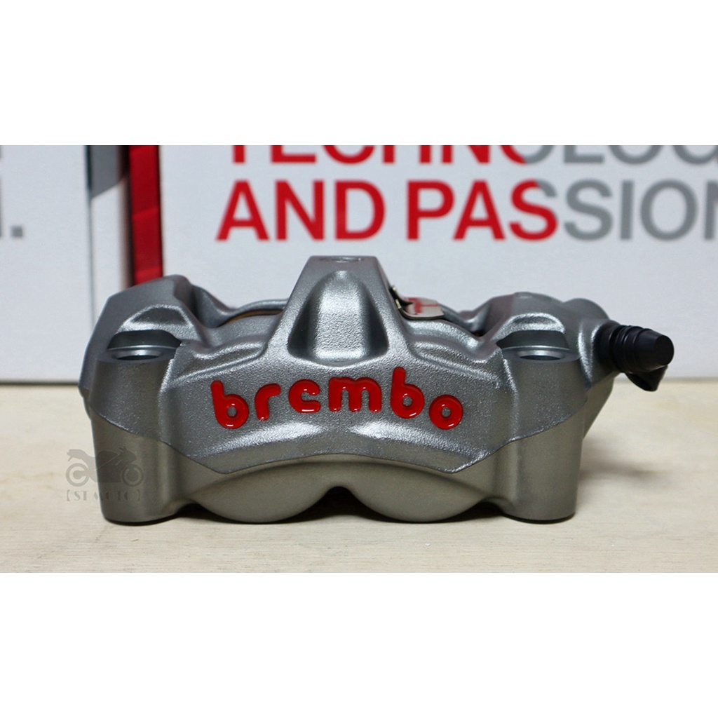 【ST】Brembo M50 輻射卡鉗 (右邊) 灰底紅字 一體鑄造 孔距100mm 活塞30/30