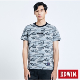 全新現貨正品 EDWIN 滿版 迷彩 短袖 T恤 上衣 圓領 男款 灰色