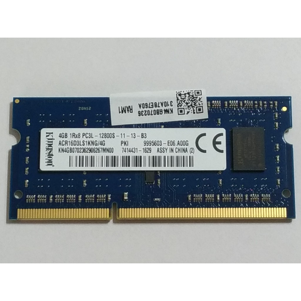 金士頓 筆電記憶體 DDR3 4GB