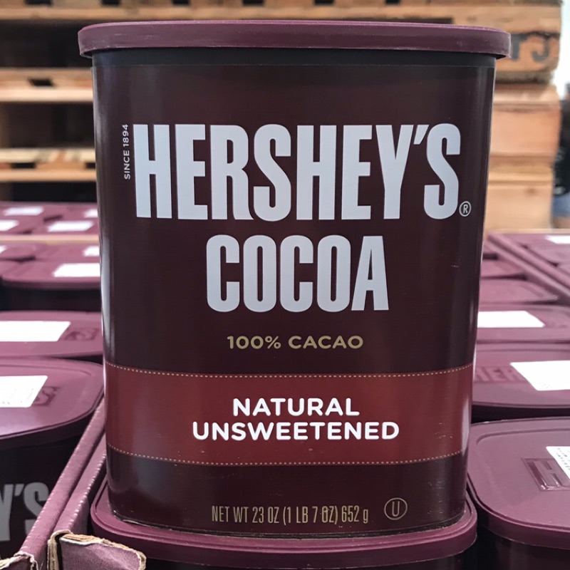 Costco好市多hershey S 100 可可粉652g 不加糖配方cocoa 賀喜好時 蝦皮購物