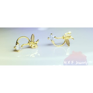 N X F Jewelry 小精靈D鑽貼耳環