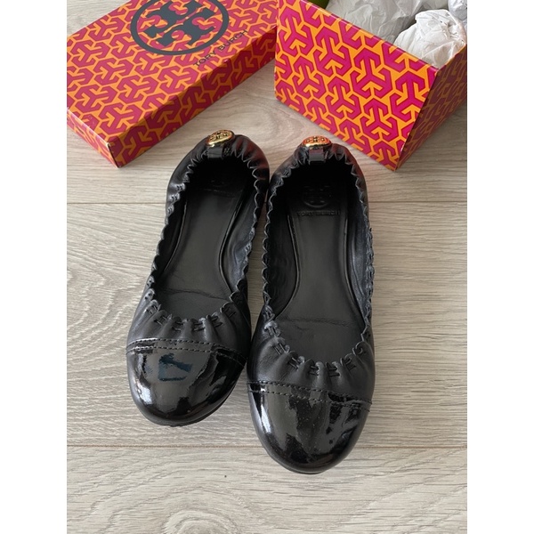 Tory Burch美國專賣店購入 平底娃娃鞋 黑色7.5號8成新
